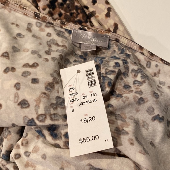 18/20 VIP Knits by Avenue  brown and tan top with full arms - NWT - Picture 4 of 8